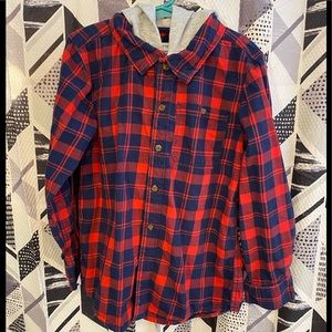 Youth carter’s flannel hoodie size 8